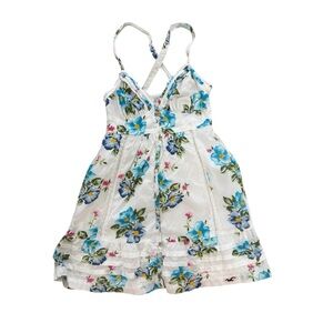 TODLER GIRL Hollister White and Blue Smocked Dress